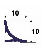 Мікроплінтус алюмінієвий галтель 10*10*3м Чорна Профіль Центр (Київ)