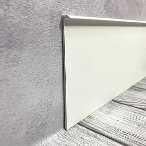 Плінтус алюмінієвий прихованого монтажу Best Deal 9/80 Білий (2,5м)