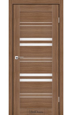 Дверне полотно SLOVENIA StilDoors Итальянский орех (800*2000) ПВХ, стекло сатин