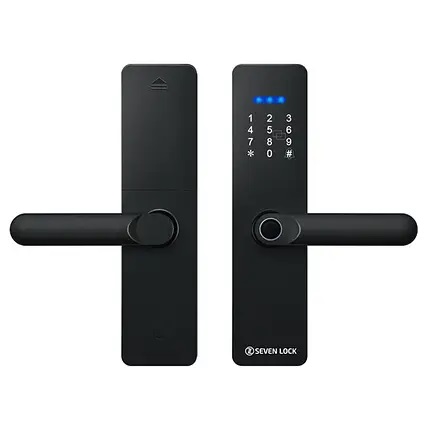 Розумний замок SEVEN LOCK SL-7740BF ЧОРНИЙ  (Врізна частина 5050)