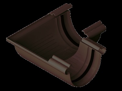 Водосточная система Альта Профиль угол желоба 120-145° коричневый ПВХ (д.125мм) (8шт/уп)