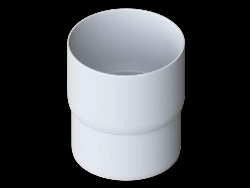 Водосточная система Альта Профиль муфта трубы белая ПВХ (д.95мм) (36шт/уп)