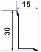 Накладки на цоколь алюмінієві Best Deal 6 сріблястий анодований (6/30/2,7 м)