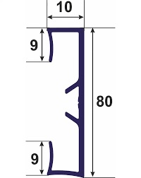 Плінтус алюмінієві накладки Best Deal 1 чорний матовий (1/80/2,5 м)
