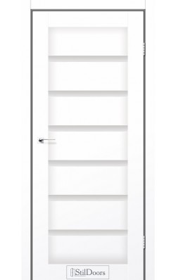Дверне полотно FLORIDA StilDoors Белый кристал  (800*2000) ПВХ, стекло сатин