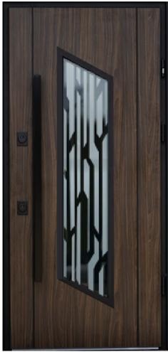 Вхідні двері Hardy St Securemme HPL Diagram темна веселка (870*970*2050) склопакет з внутр. решітка, ручка ДНД