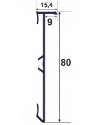 Плінтус алюмінієвий прихованого монтажу Best Deal Чорний 2/80 (2,5м)
