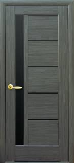 Дверне полотно Новий стиль Грета grey (800*2000) ПВХ De Luxe стекло BLK