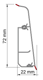 Плинтус Salag LIMA (NG72) №G-9 Бумбра (72*22*2500мм) матовий (24шт/уп)