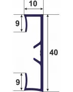 Накладки на цоколь алюмінієві Best Deal 1 анодований зріз (1/40/2,5 м)