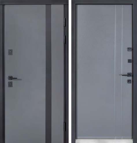 Двері Вхідні Cottage Мод710/265 Metalic Antracite/Антрацит сірий  950 праві СДн