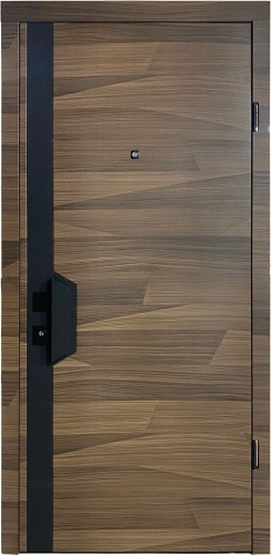 Двері вхідні Berez Premium Astra дуб галифакс шоколадний/софттач карамель 850*2040мм права