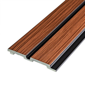 Рейка декоративная PS темный дуб 2900х120х12мм (D) SW-00001746