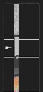 Двері міжкімнатні модель CL30 (60,70,80,90) ПВХ+вставка скла+молдинг