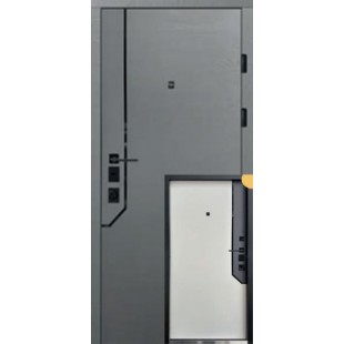 Двери Входные Магда тип 2 модель MG 641,1 Титан горизонт/Шолл горизонт 860 черн.фурн (квартира)