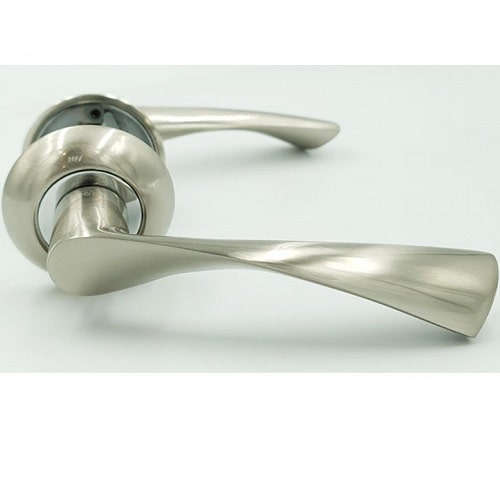 Ручка Trion на круглій розетці Polis-AL-AL SN/CP NEW нікель/хром (Ск)