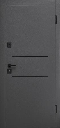 Двері вхідні Форт Нокс Гранд Матовий цинк сірий 7024+молдинг/мат.цинк сірий 7024 950 ліва