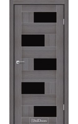Дверне полотно NEPAL StilDoors Дрим вуд (800*2000) ПВХ, стекло черное