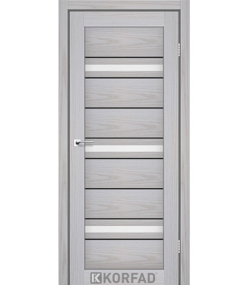 Двери Korfad Florence FL-02 РР  серая мадрина 800*2000 сатин белый