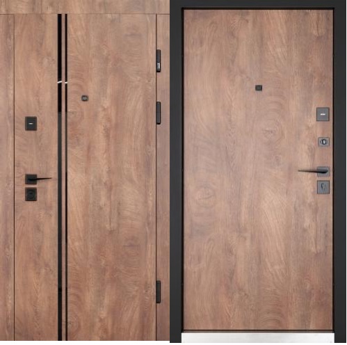 Двері вхідні Abwehr (Megapolis) Riviera 572/0) 860/960х2050 (Спил дерева коньячного)