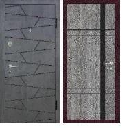 Двері метал. ТМ Riccardi 2050х860 Стандарт 5-C BG бетон темний/дуб Юджин BG(ліва/права)