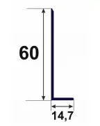 Плінтус алюмінієві накладки Best Deal 6 чорний матовий (6/60/2,5 м)