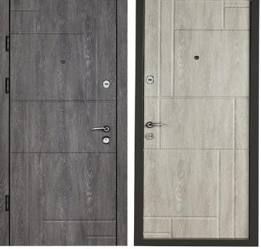 Двері вхідні Artiz Тип 9 Модель166 Дуб шале графіт/ Дуб шале сивий  840мм*2040 ліві МДФ/МДФ
