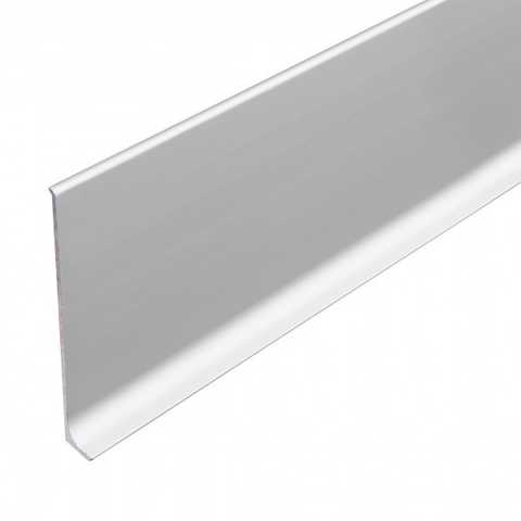 Алюмінієвий плінтус Cezar CO 80 W-AL-LP (80*10*2500) (Вітекс)