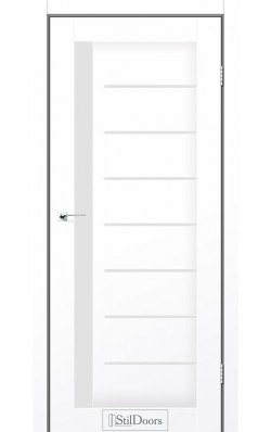 Дверне полотно LONDON StilDoors Белый кристал (800*2000) ПВХ, стекло сатин
