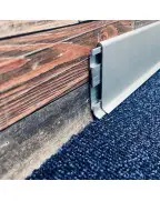 Плінтус алюмінієвий накладний Best Deal4/60/2,5 срібло анодоване з защолкою,зручний повторний монтаж