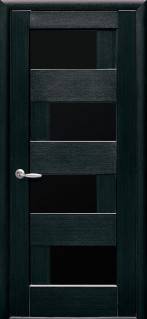 Дверь Новый Стиль Сиена grey (700*2000) ПВХ De Luxe стекло BLK