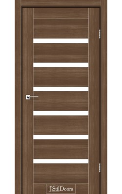 Дверне полотно FLORIDA StilDoors Орех золотой (800*2000) ПВХ, стекло сатин