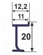 Плінтус алюмінієвий прихованого монтажу Best Deal Срібло анодоване 2/20 (3 м)