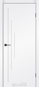 Дверне полотно   SIMPLI - LOFT SL-04, 900 х 2000, Білий Cупермат PP, Чорна матова кромка