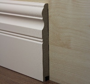 Плінтус МДФ Супер Профіль h 145 Алюміній ПП16145 (2800х144х16мм) (4шт/уп)