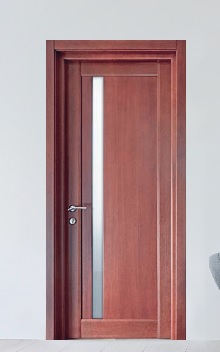 Дверь Fado Афины 601 серый дуб (600х2000мм.) шпон стекло сатин