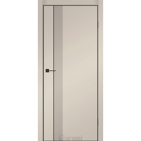 Дверне полотно Darumi  SINTRA MODERN-01 800 х 2000, Сріблястий тауп, Чорна+ал.торець