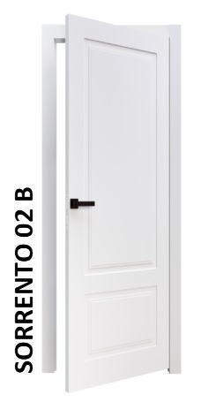 Дверь Sorrento 02 бел. мат (PU)800*2000*40мм +з/ц магнит RB белый*с адаптером на WC