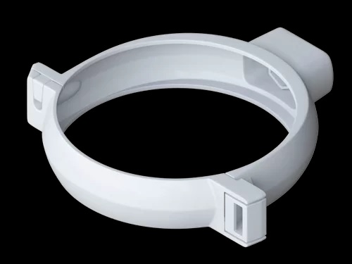 Водосточная система Альта Профиль хомут трубы белый ПВХ (д.95мм) (100шт/уп)