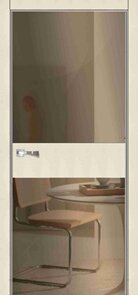 Двері міжкімнатні модель CL10 (60,70,80,90) скло+вставка ПВХ