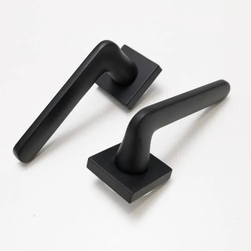 Ручка Trion на квадратной розете Corsa 49 AL-AL Black