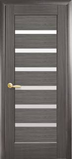 Дверне полотно Новий стиль Линнея grey (700*2000) ПВХ De Luxe стекло сатин