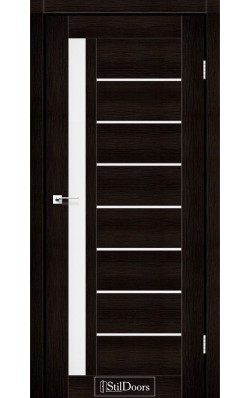 Дверне полотно LONDON StilDoors Венге премиум (800*2000) ПВХ, стекло сатин