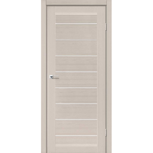 Двері міжкімнатні Leador Neapol дуб латте (700*2000) sincrolam, скло сатин білий