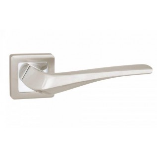 Дверная ручка Punto Meteor QR SN/СР-3 мат. никель/хром