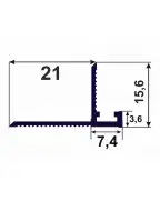 Мікро плінтус алюмінієвий  Best Deal 21*15,6*2,5 Чорний