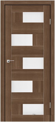Дверне полотно NEPAL StilDoors Орех золотой (800*2000) ПВХ, стекло сатин