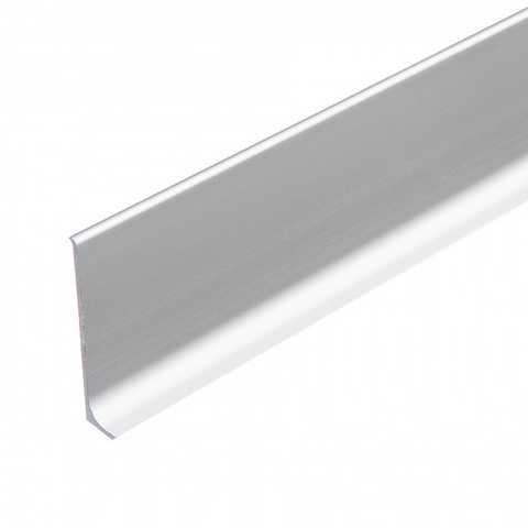 Плінтус алюмінієвий Cezar CO 60 W-AL-LP (59*10*2500) (Вітекс)