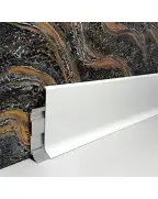 Плінтус алюмінієвий накладний Best Deal4/61/2,5 Білий з защолкою,зручний повторний монтаж