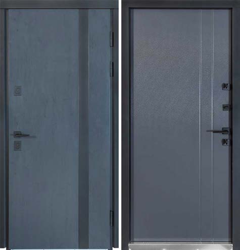Двері Вхідні БулатТермо Хаус Мод703/191 Темний антрацит/вулична антрацит сірий 850ліва(термороз)СЧ